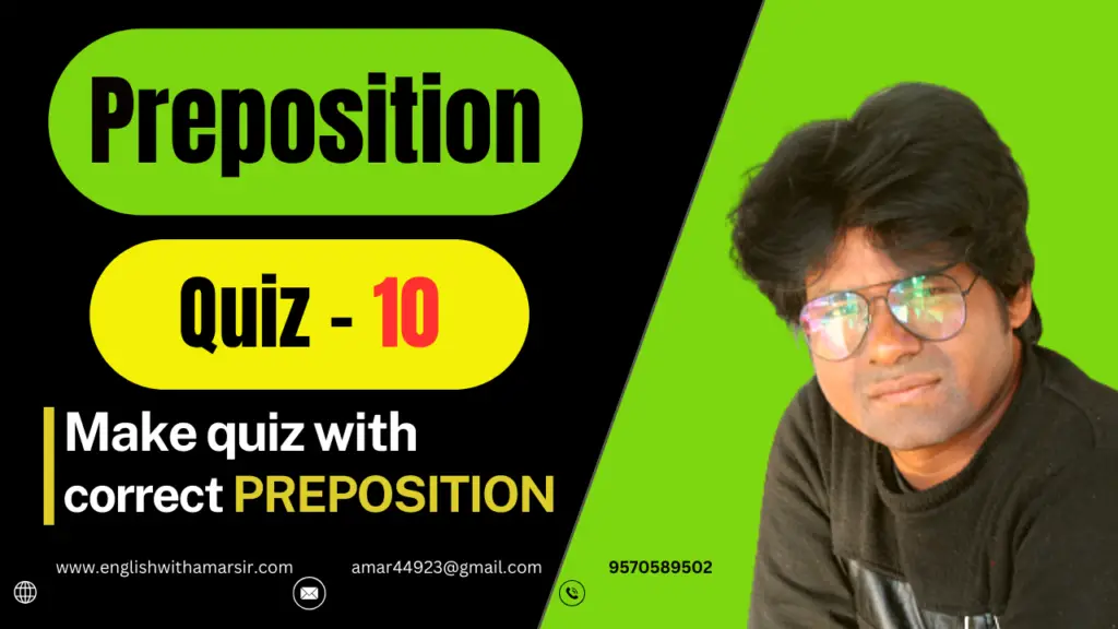 Preposition Quiz